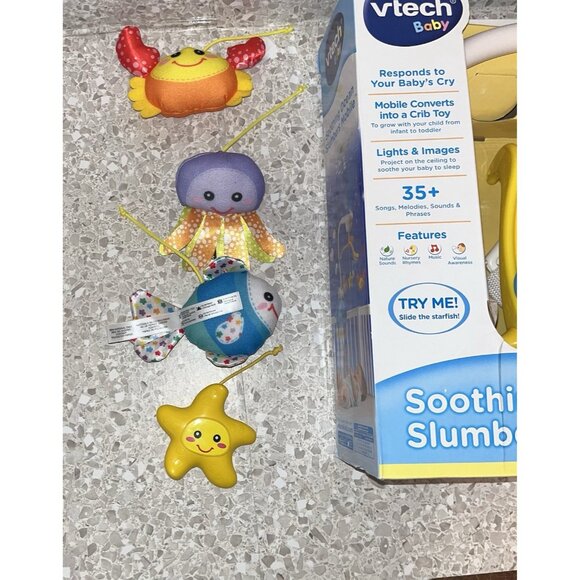 VTECH Baby Soothing Ocean Slumbers Mobile Sound Motion Lights Song OPEN BOX - Picture 11 of 14